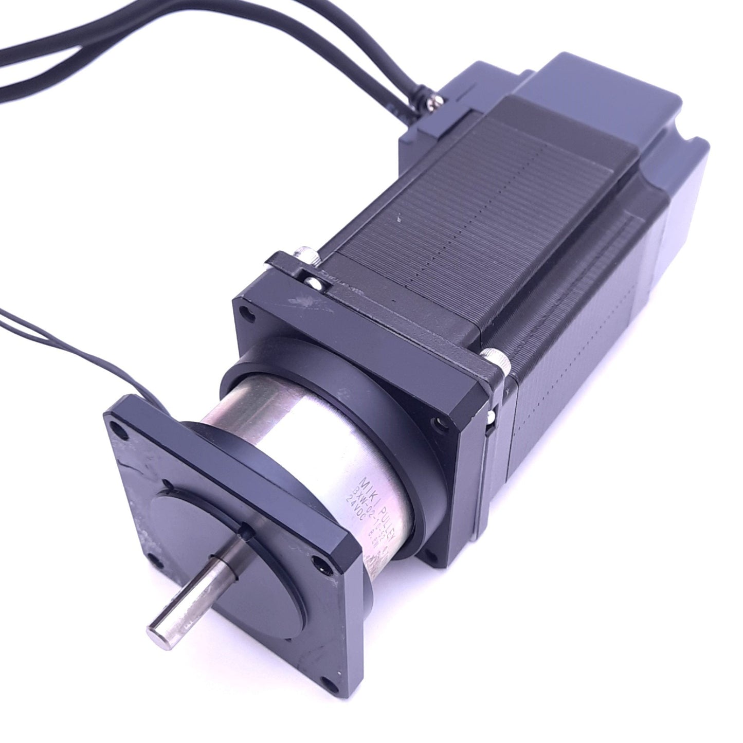 Used Fastech EzM-56L-A-D-BK Stepping Motor w/ Brake, ø6.35mm Shaft, 24VDC, 4A Max