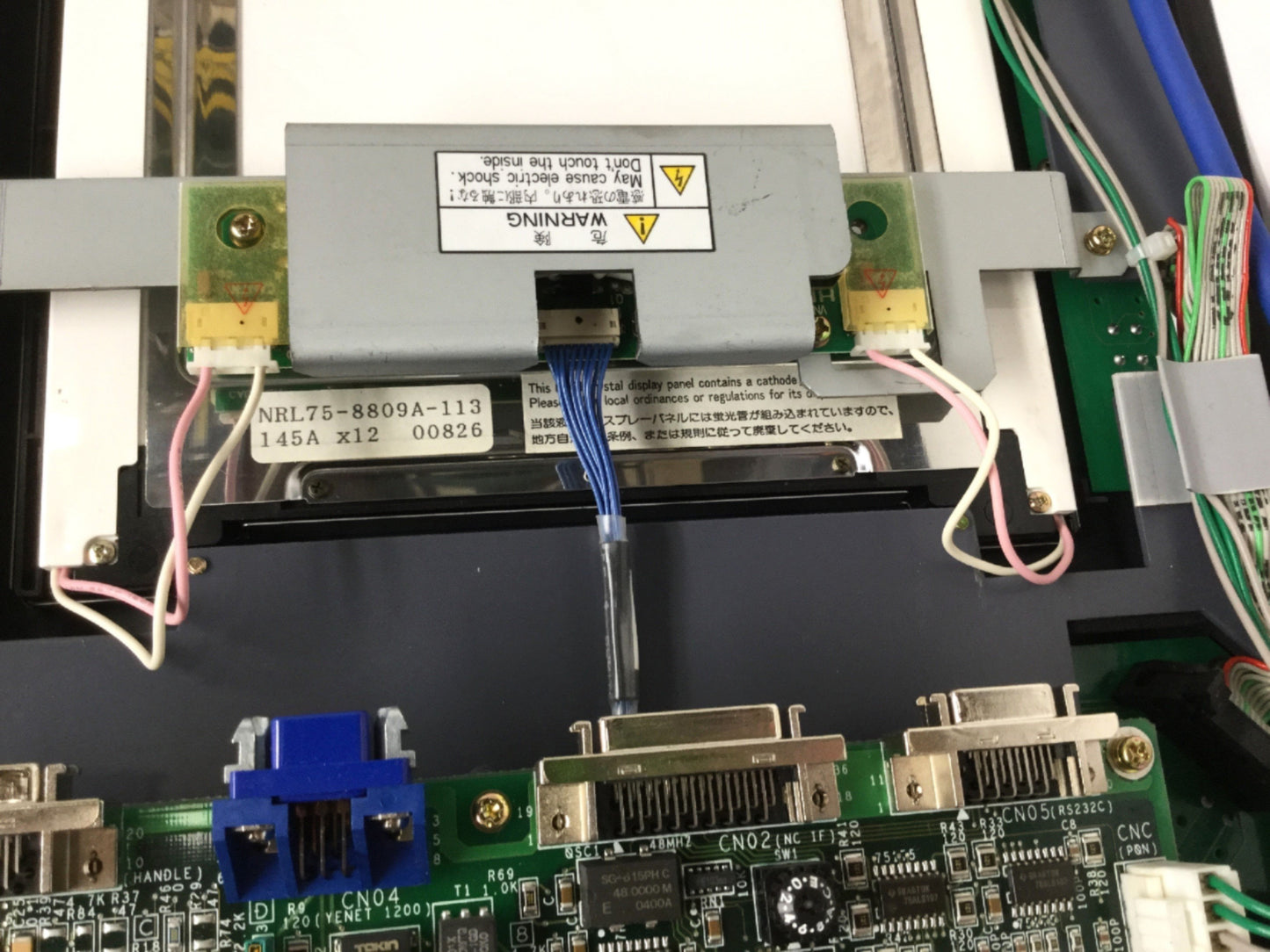 Used Yaskawa JZNC-JOP100C-8 YASNAC LCD Panel Operator Interface from Mycenter 1Xi CNC