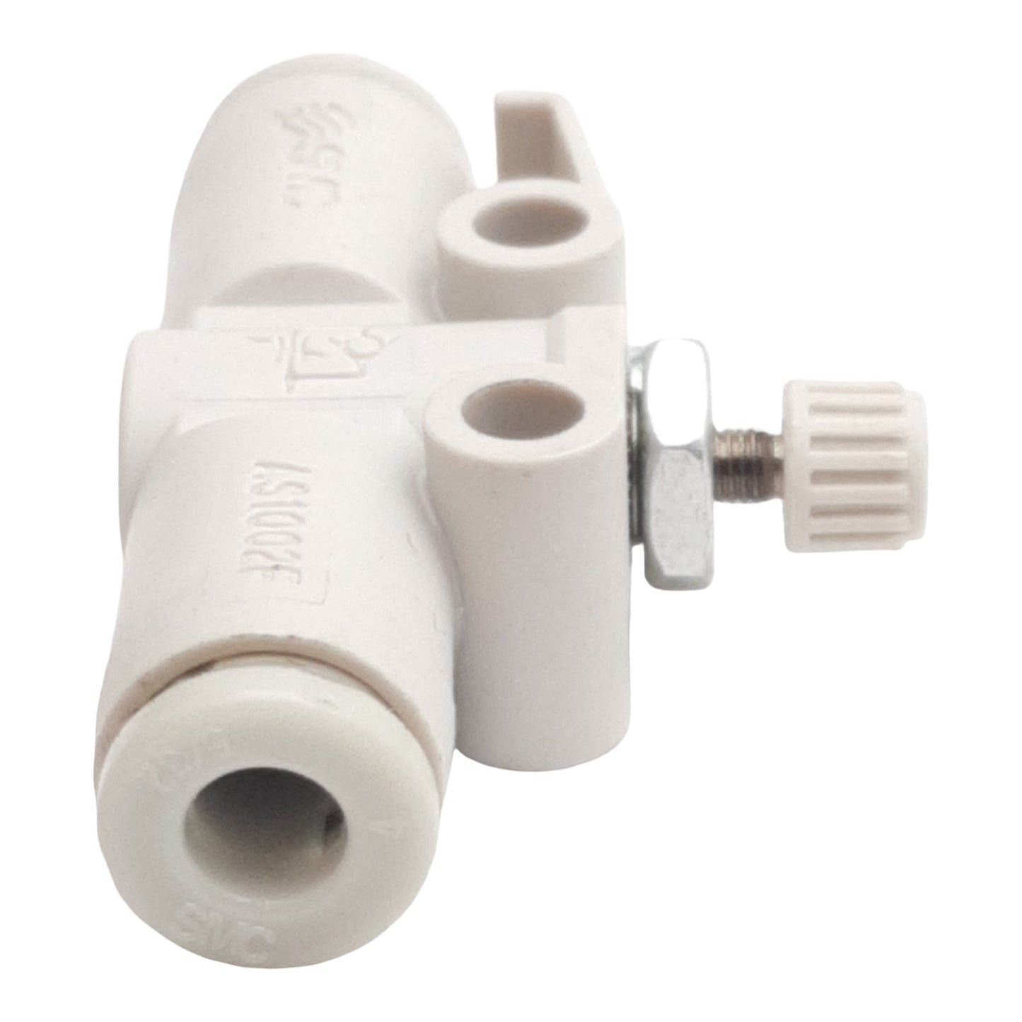 Used Lot of 3 SMC AS1002F-04 Pneumatic Fitting, ø4mm x ø4mm One-Touch Tube, 1MPa