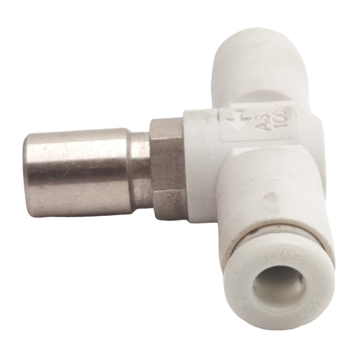 Used Lot of 3 SMC AS1001F-04D Pneumatic Fitting, ø4mm x ø4mm One-Touch Tube, 1MPa