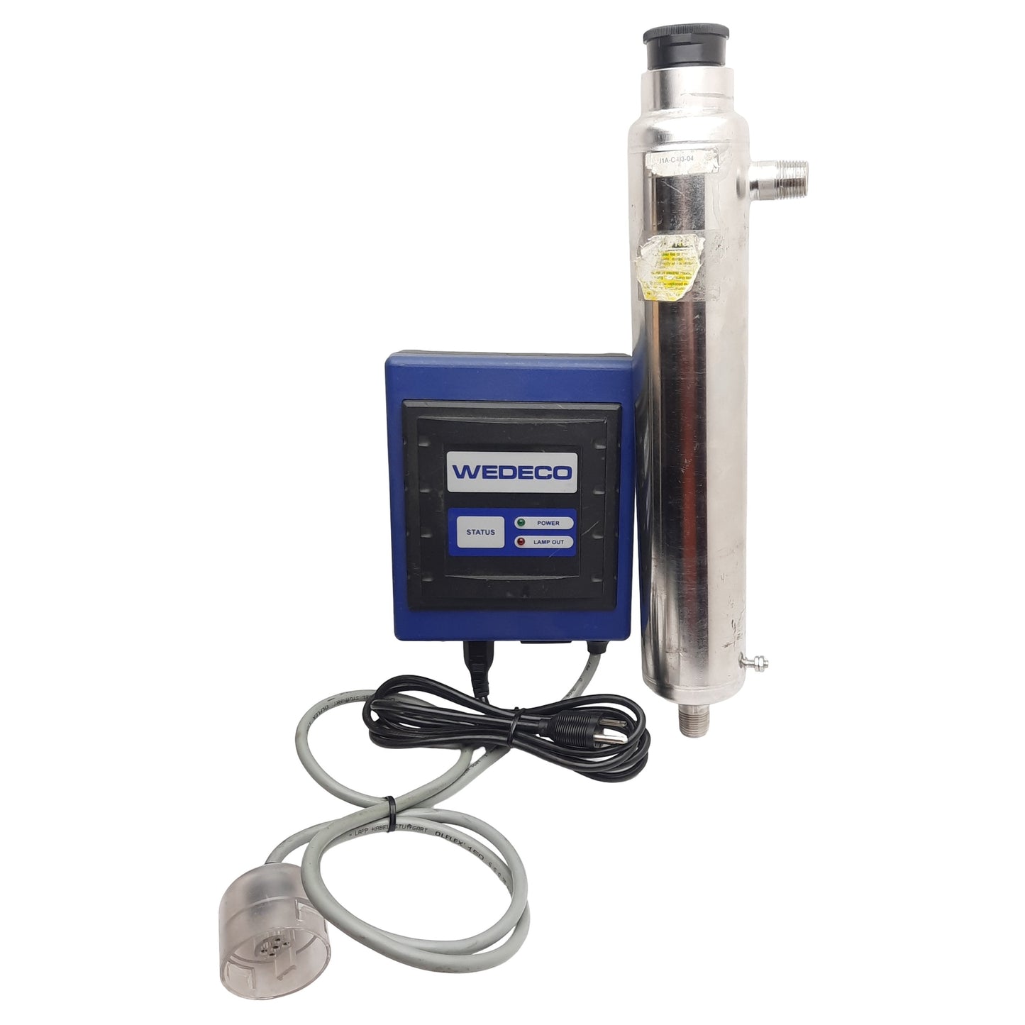 Used Wedeco 1-A Ultraviolet Water Disinfection Control Unit, 120VAC, 148psi Max, 4gpm