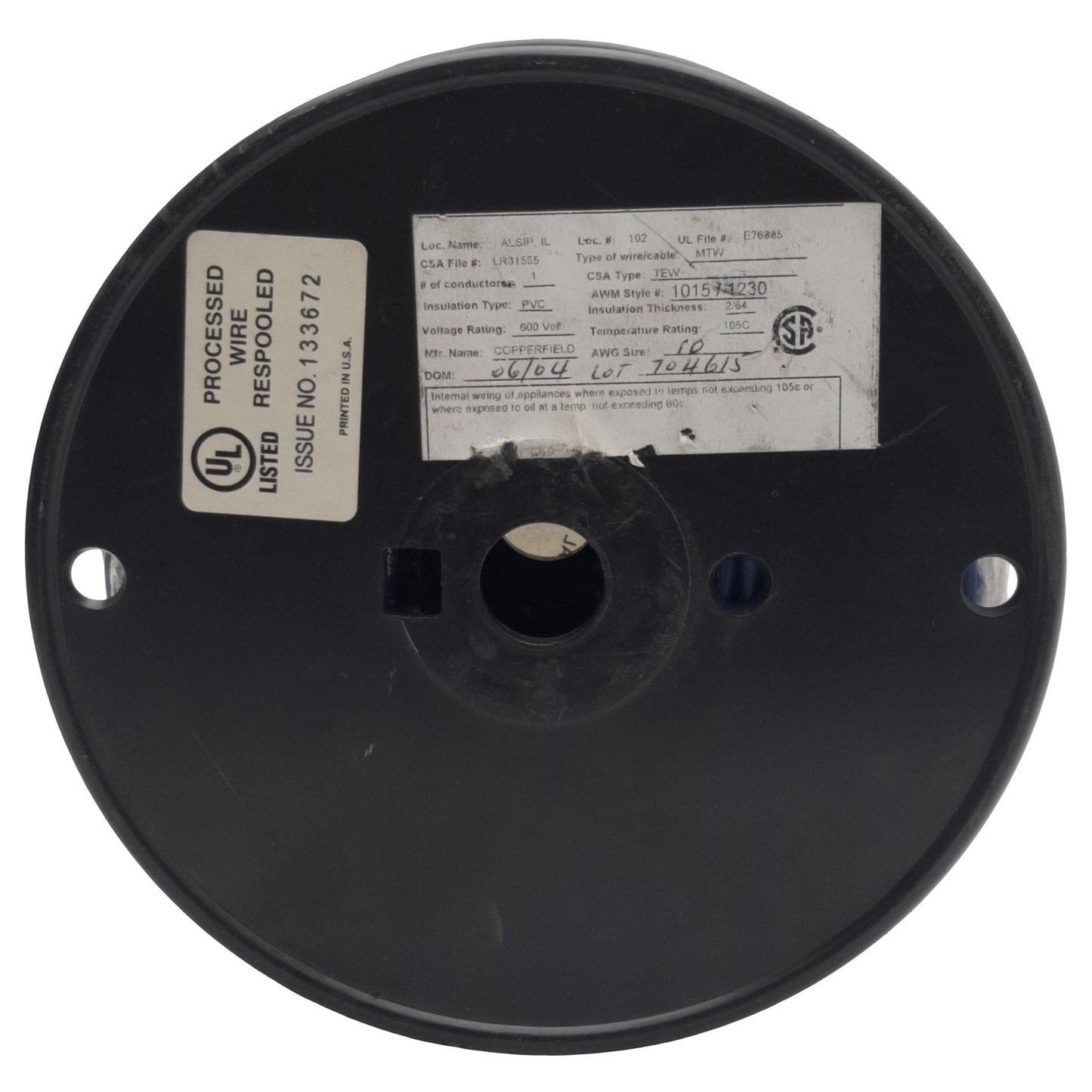 New Copperfield 1015-10/105-D62 Hookup Wire, 10 Gauge, 600V, 100ft, TNC