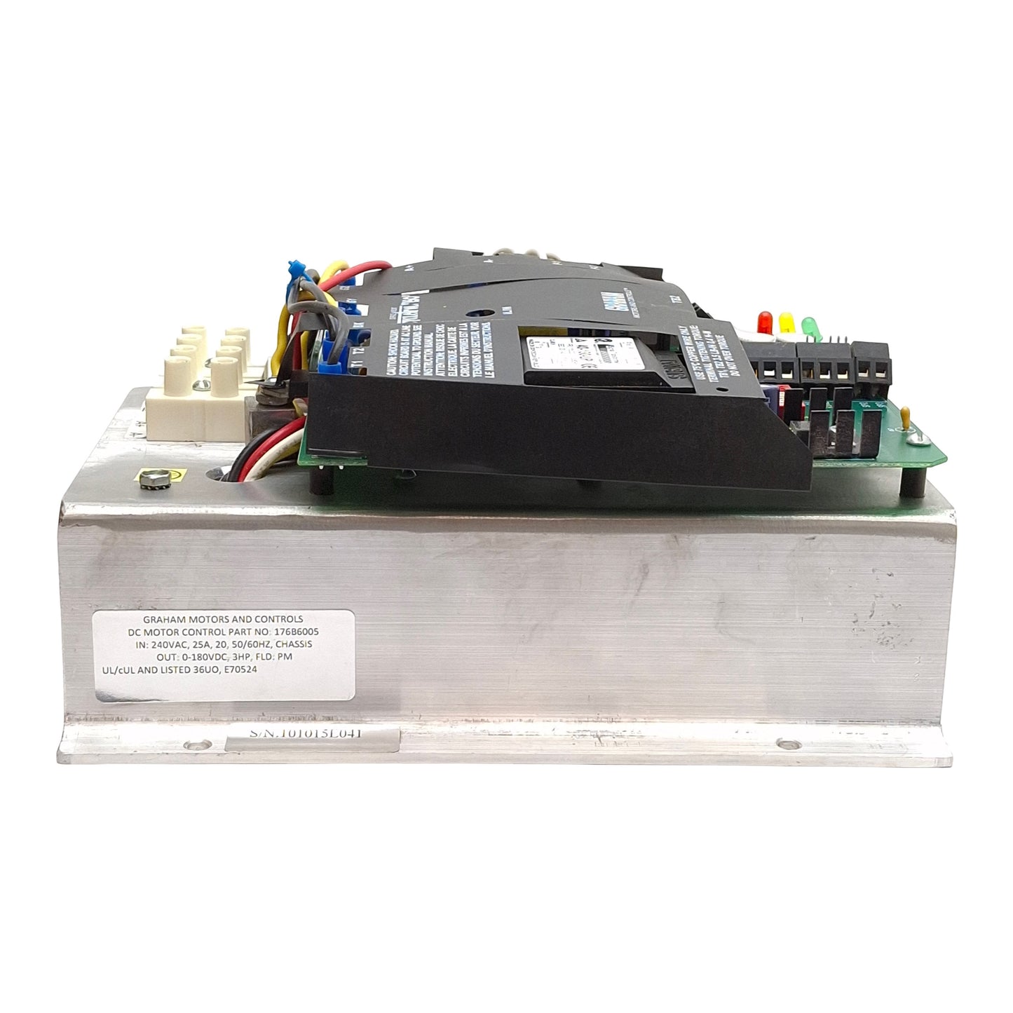 Used Graham 176B6005 Cycletrol 150 DC Motor Drive, 240VAC 20A In, 0-180VDC 3HP Out
