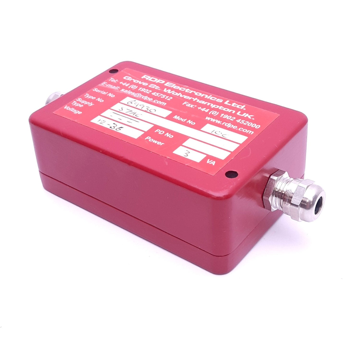 Used RDP Electronics 10C S7AC Transducer Amplifier, 12-36VDC In, 4-20mA Out, 3VA Max