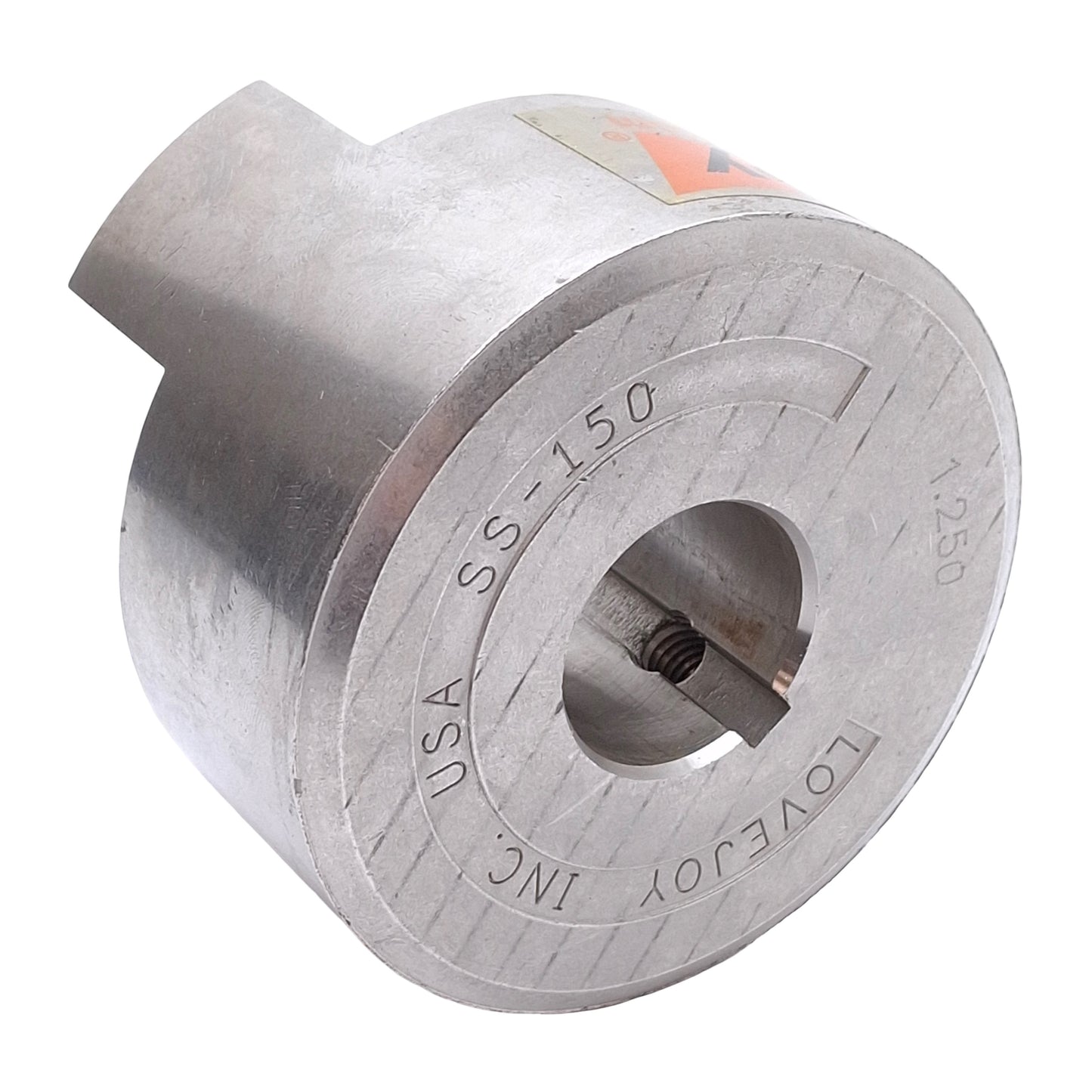 Used Lovejoy SS150 HUB 1-1/4 1/4x1/8KW Jaw Style Coupling Half, ø1-1/4in Bore