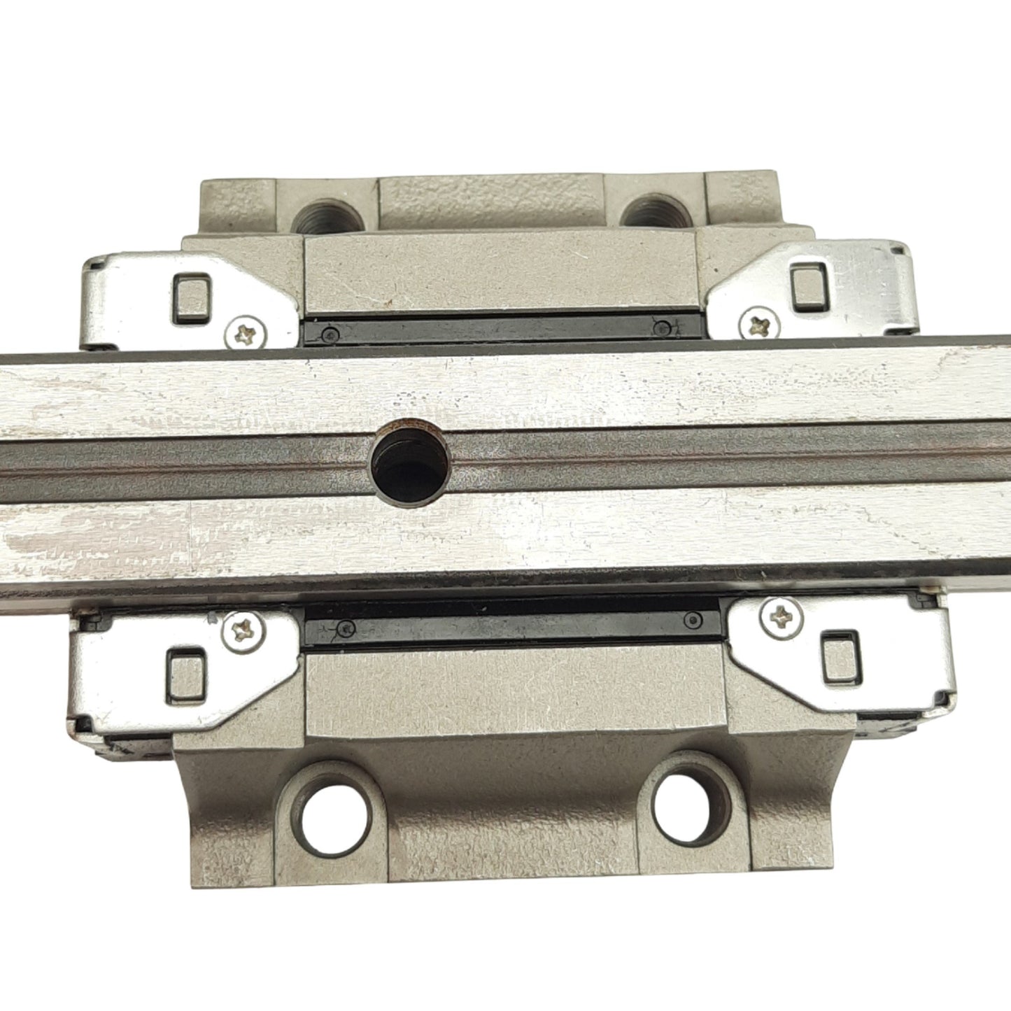 Used CPC ARC 25 FN Miniature Linear Guide Block (x2), w/ 749x15 mm Rail, 73x81.2x27
