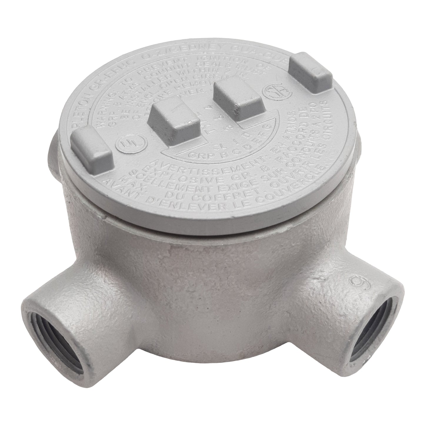 Used Appleton GR-EFHC Conduit Outlet Box, Type 3 & 4, 4x 3/4in NPT Female, ø86mm ID
