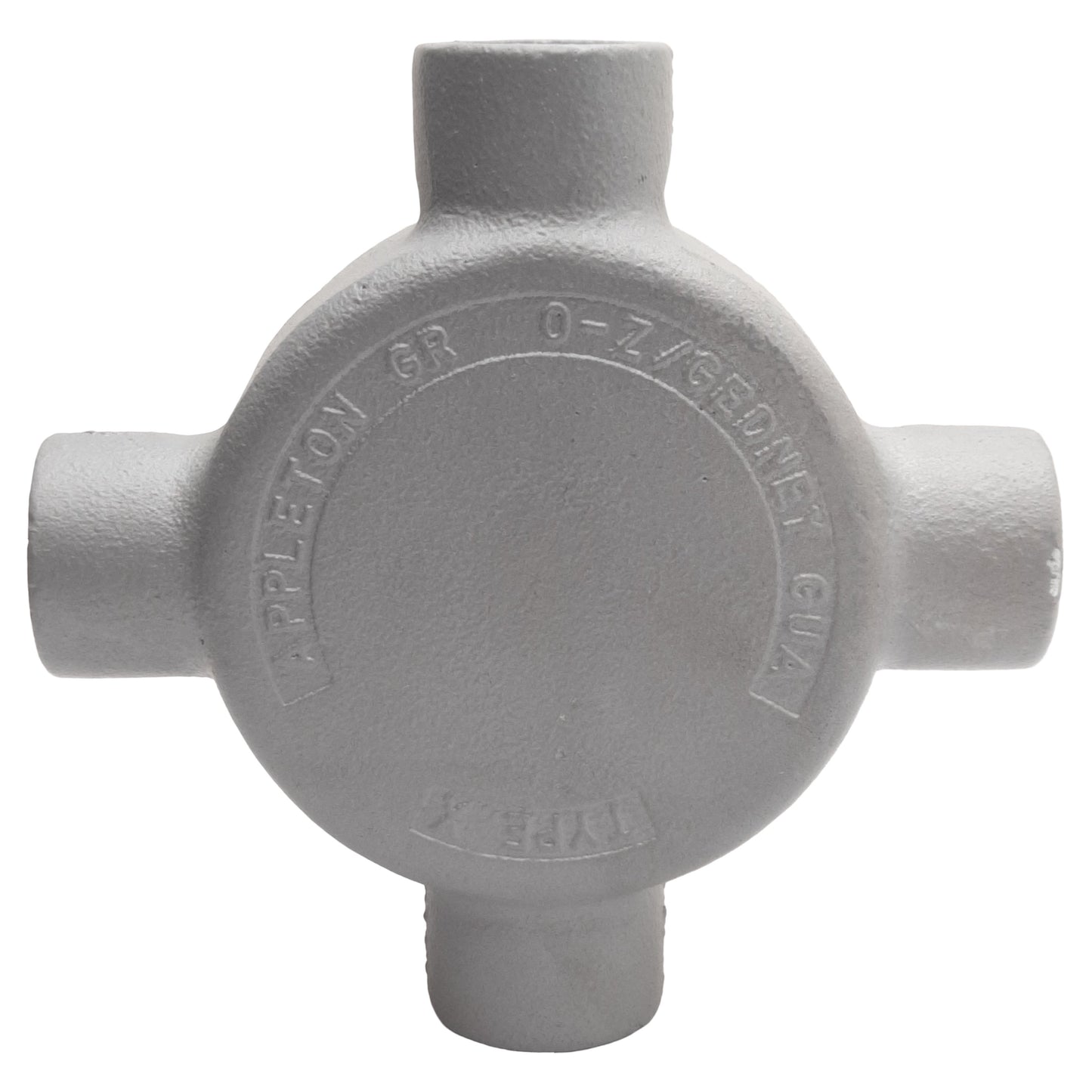 Used Appleton GR-EFHC Conduit Outlet Box, Type 3 & 4, 4x 3/4in NPT Female, ø86mm ID