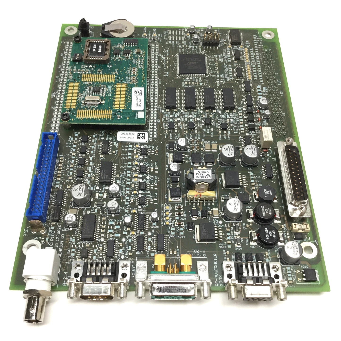 Used TRUMPF 1276629 CIP100 Controller Interface Power Board w/TPM269 12k RAM Module