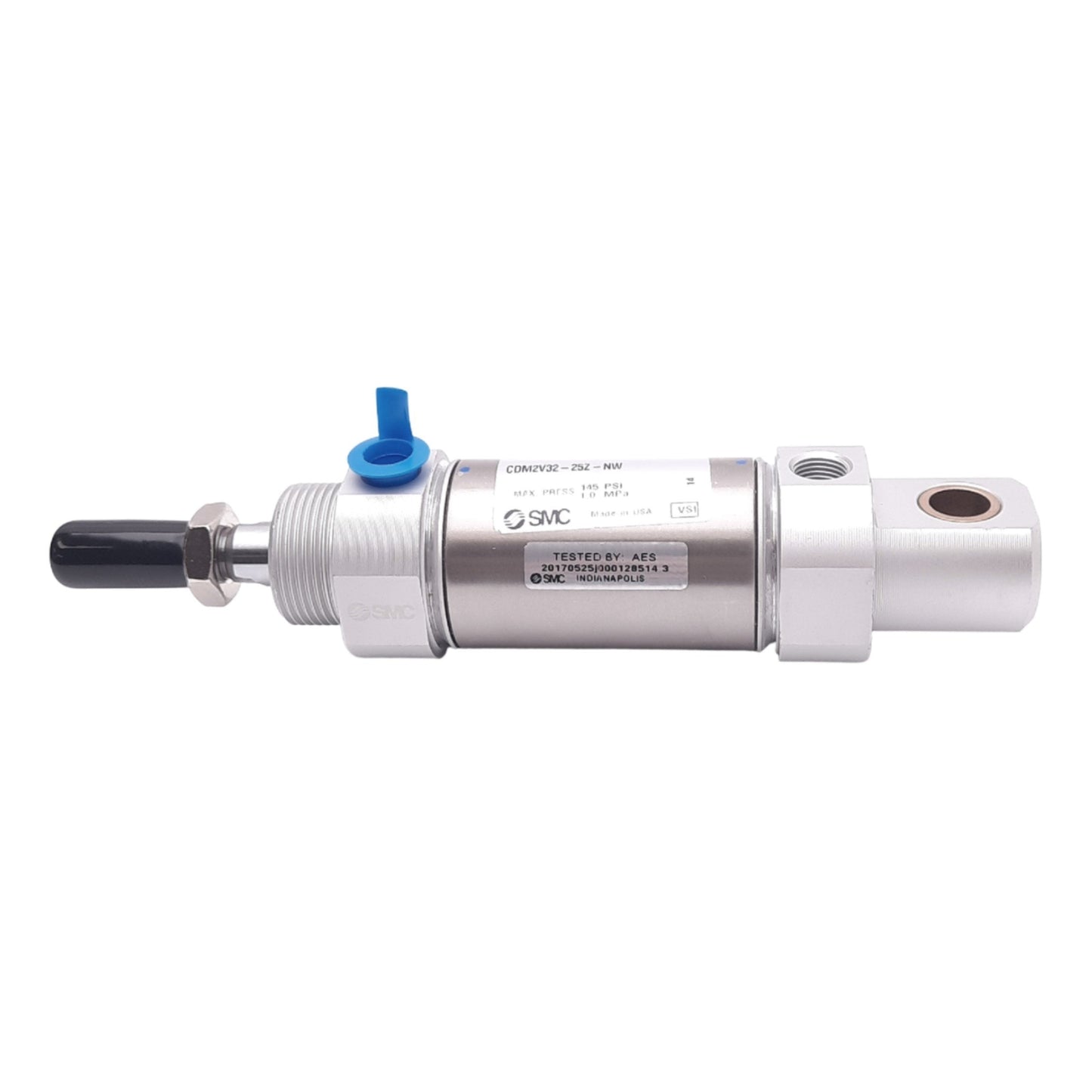 New SMC CDM2V32-25Z-NW Pneumatic Cylinder, ø32mm Bore, 25mm Stroke, Rc 1/8in, 145psi