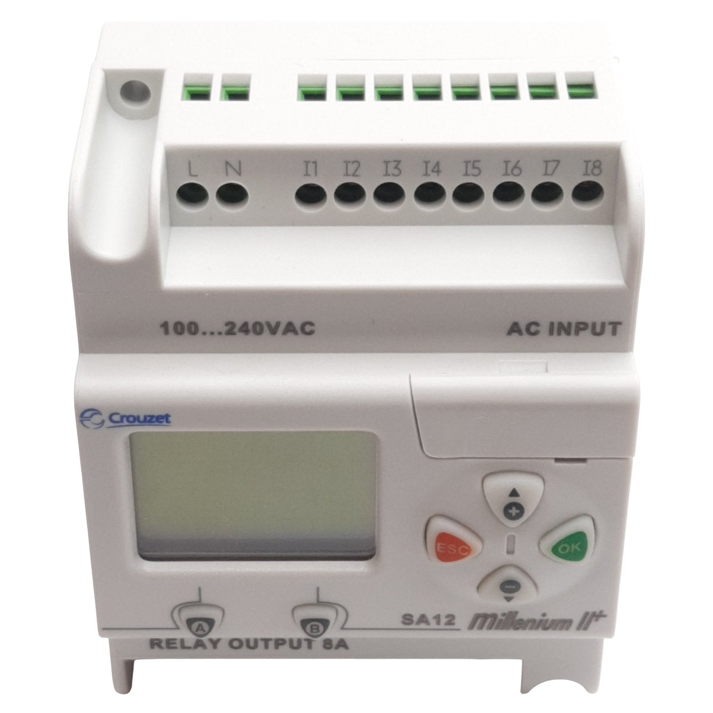 New Crouzet 88950043 SA12 Millenium II+ Timer Relay, PNP 100-240VAC In 8A 250VAC Out