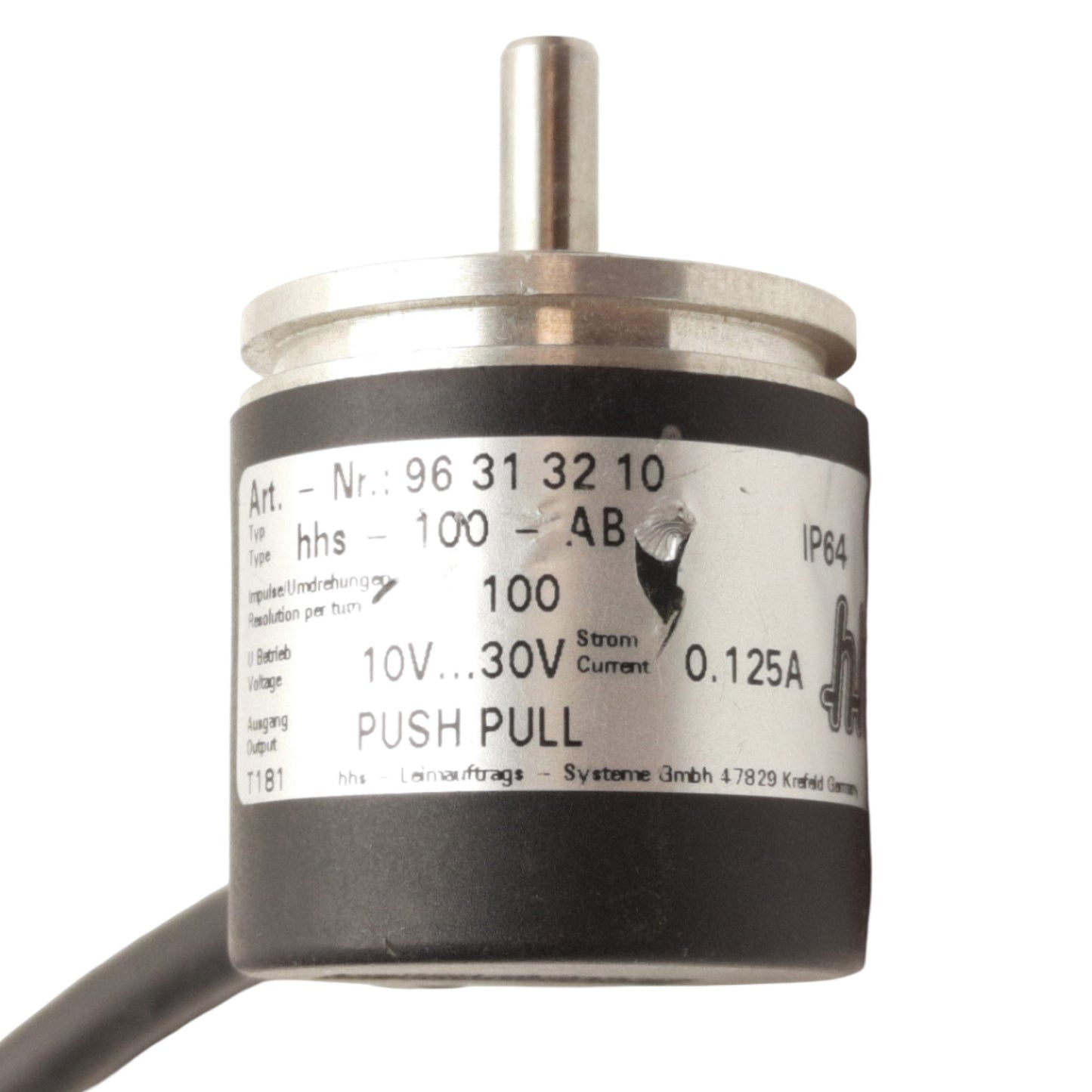 Used HHS Encoders 96313210 HHS-100-AB Rotary Encoder, 100Pulse/Turn, Push/Pull Output