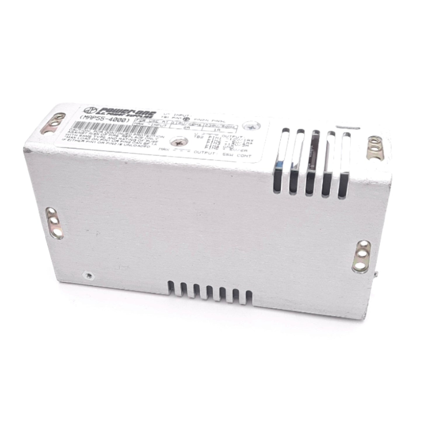 Used Power-One MAP55-4000 Power Supply, 110/230VAC In, 5/12VDC 6/3A Out, 55W Max