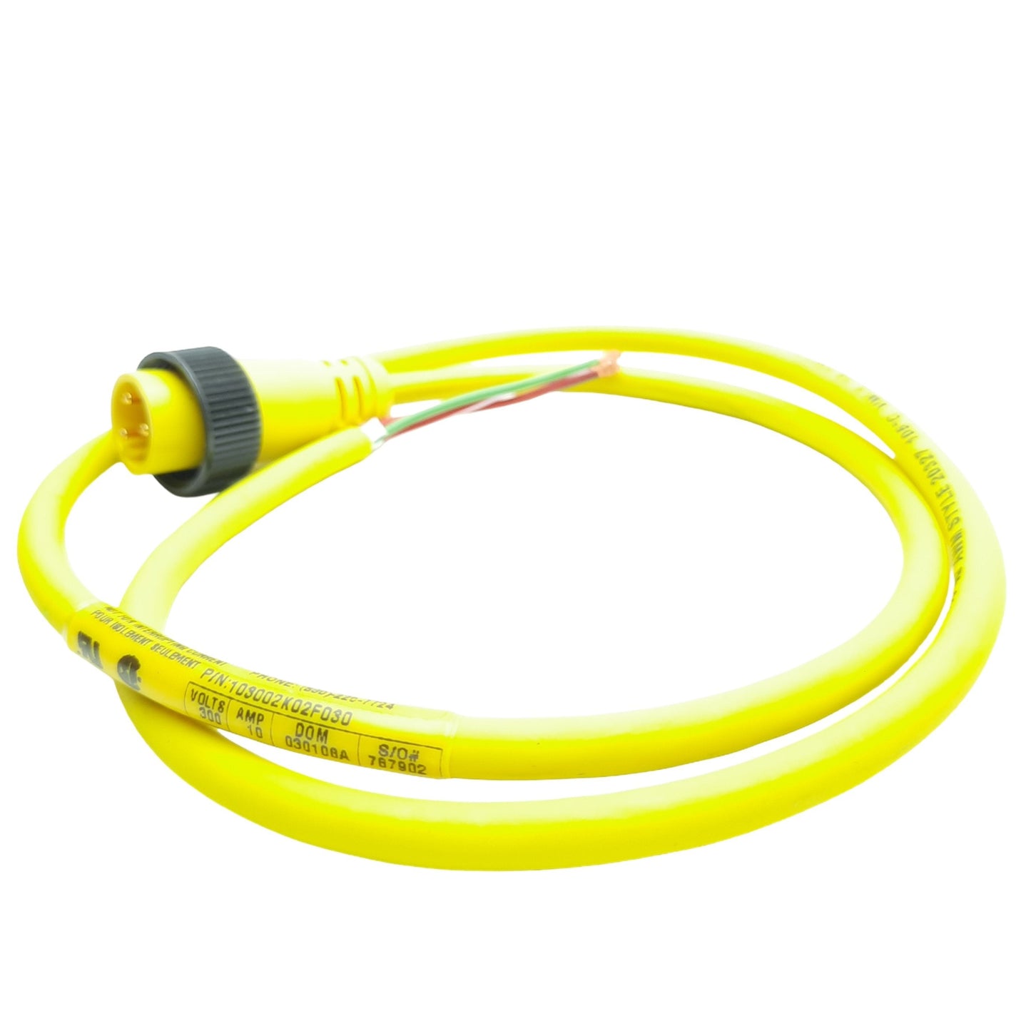 New Brad Harrison Woodhead 103002K02F030 Mini-Change 3Pin Male Straight 3FT TPE Cord