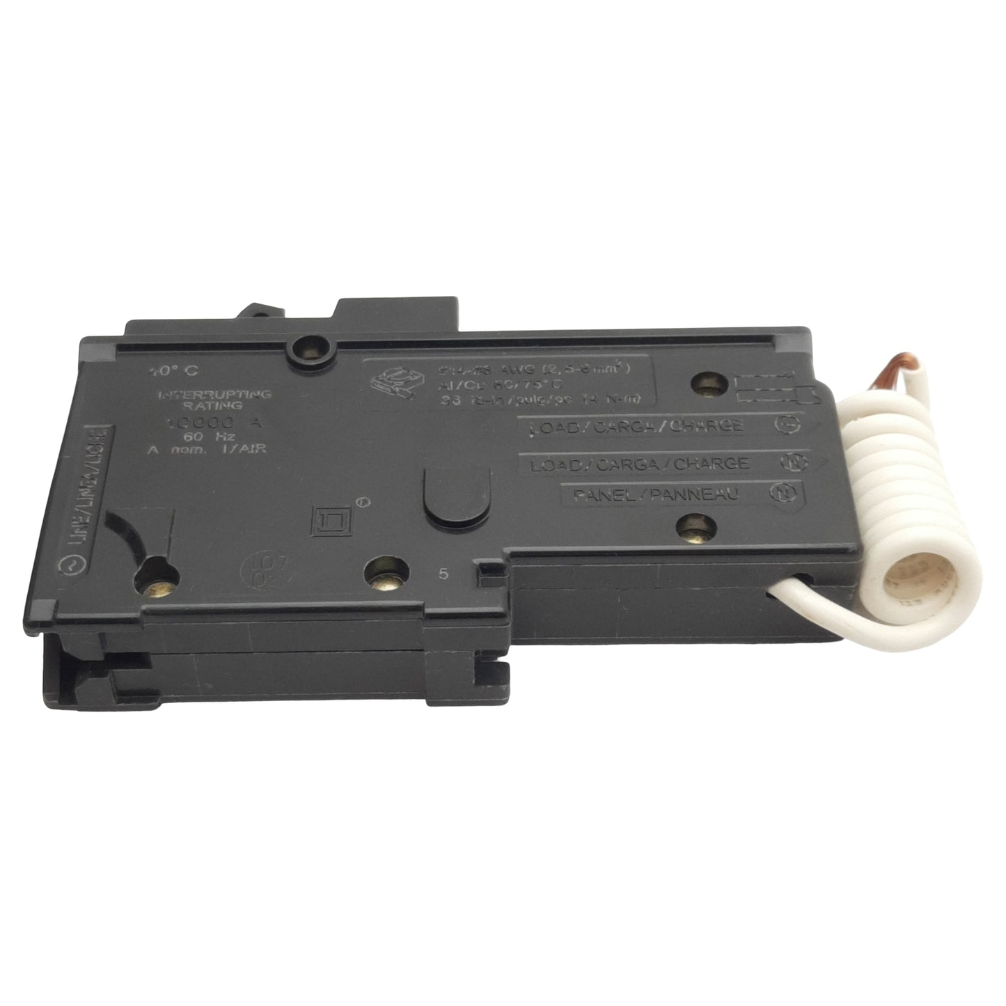 New Square-D HOM120CAFI Mini Circuit Breaker, 1-Pole, 20A, 120VAC, Plug-On