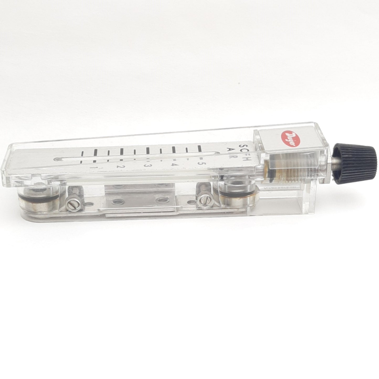 Used Dwyer RMA-4-TMV Air Flowmeter, 0.5-5 SCFH, 100psi Max, 1/8in NPT, 2in Scale