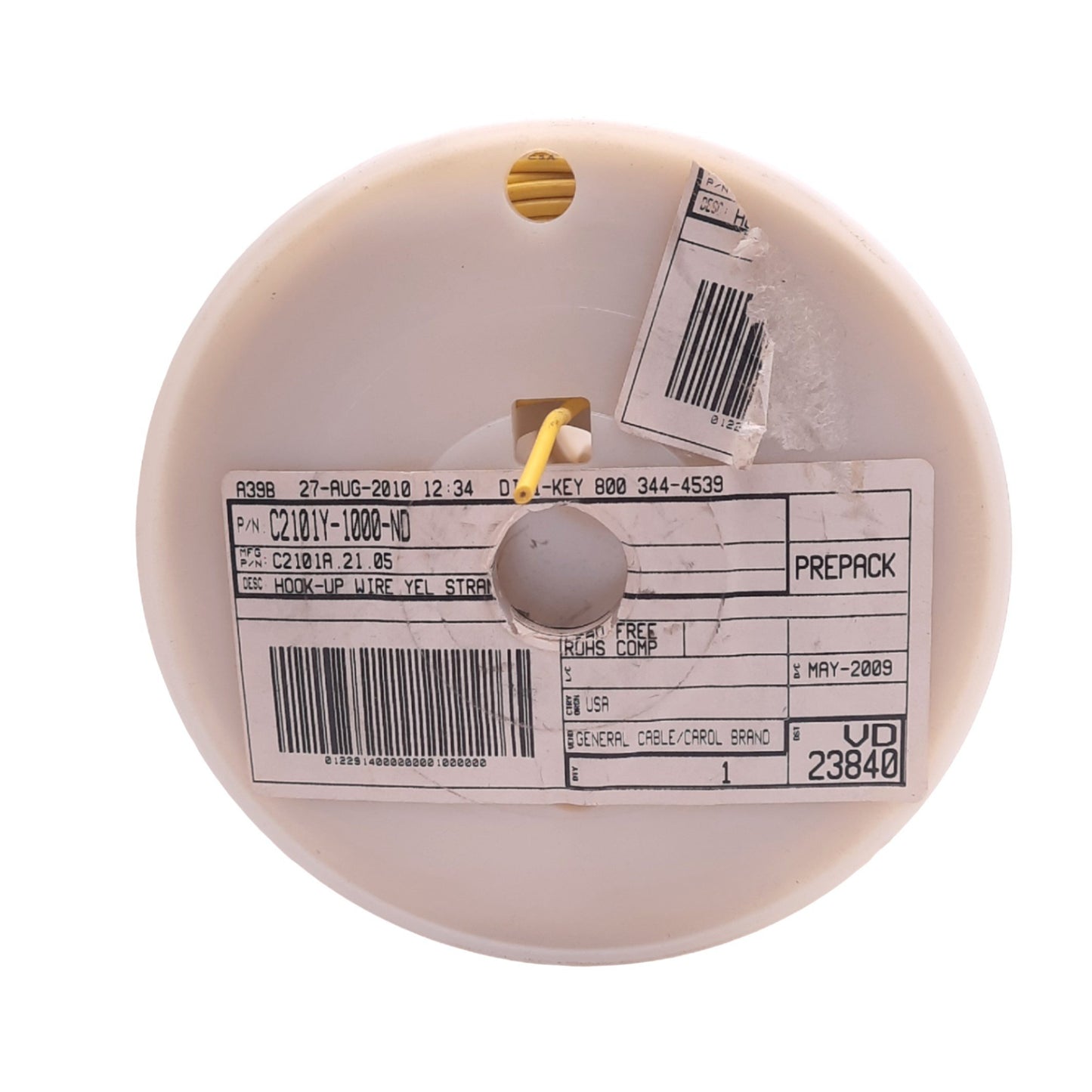 New Carol C2101A.21.05 Hook-Up Wire, 1000ft, 22 AWG, 7/30 Strand, PVC, 600V