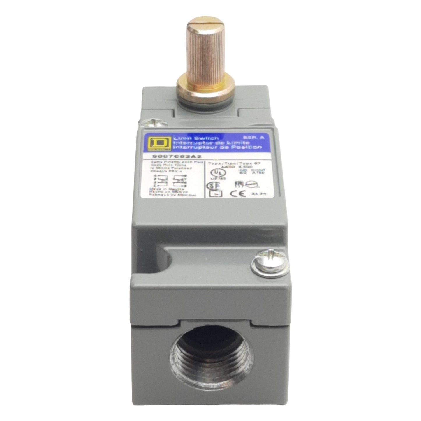 New Square-D 9007C62A2 Limit Switch 2-Poles 2N.O. + 2N.C., 10A 600VAC/VDC, 1/2in NPT