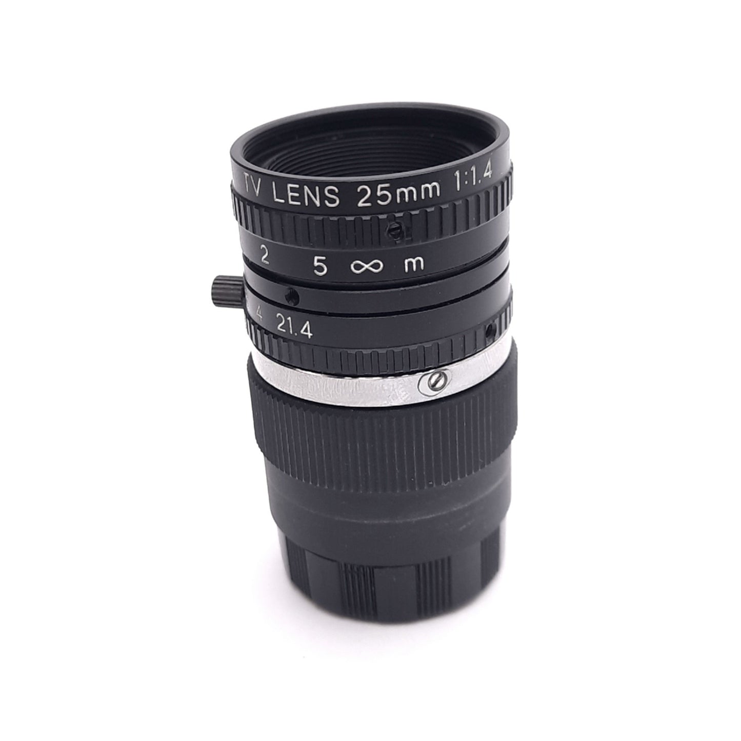 Used Computar TV LENS 25mm 1:1.4 for CCD/TV Cameras, ø25mm Lens, ø30mm OD, C-Mount