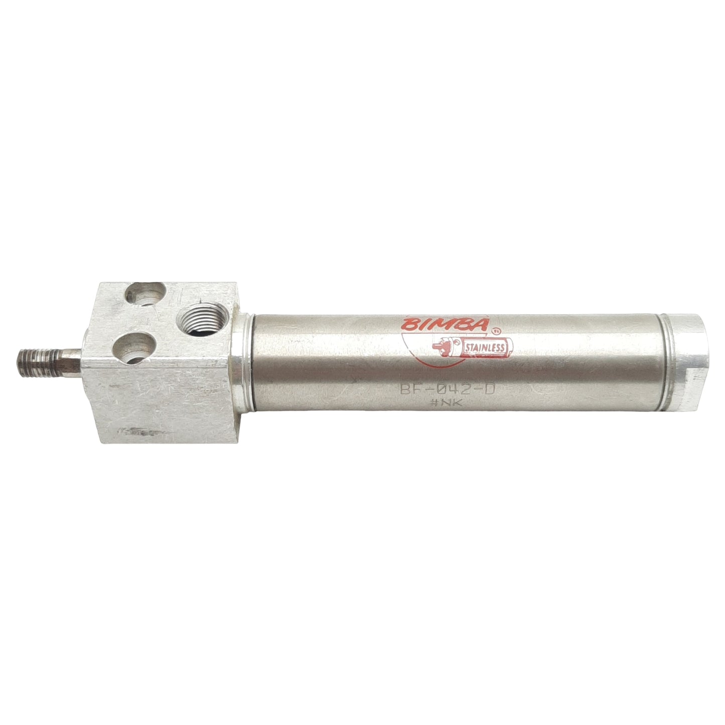 Used Bimba BF-042-D Pneumatic Cylinder, ø3/4in Bore, 2in Stroke, 1/8in NPT, 250psi