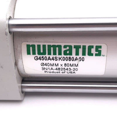 Used Numatics G450A4SK0080A00 Pneumatic Cylinder, ø40mm, 80mm Stroke, 1/4" NPT, 10bar