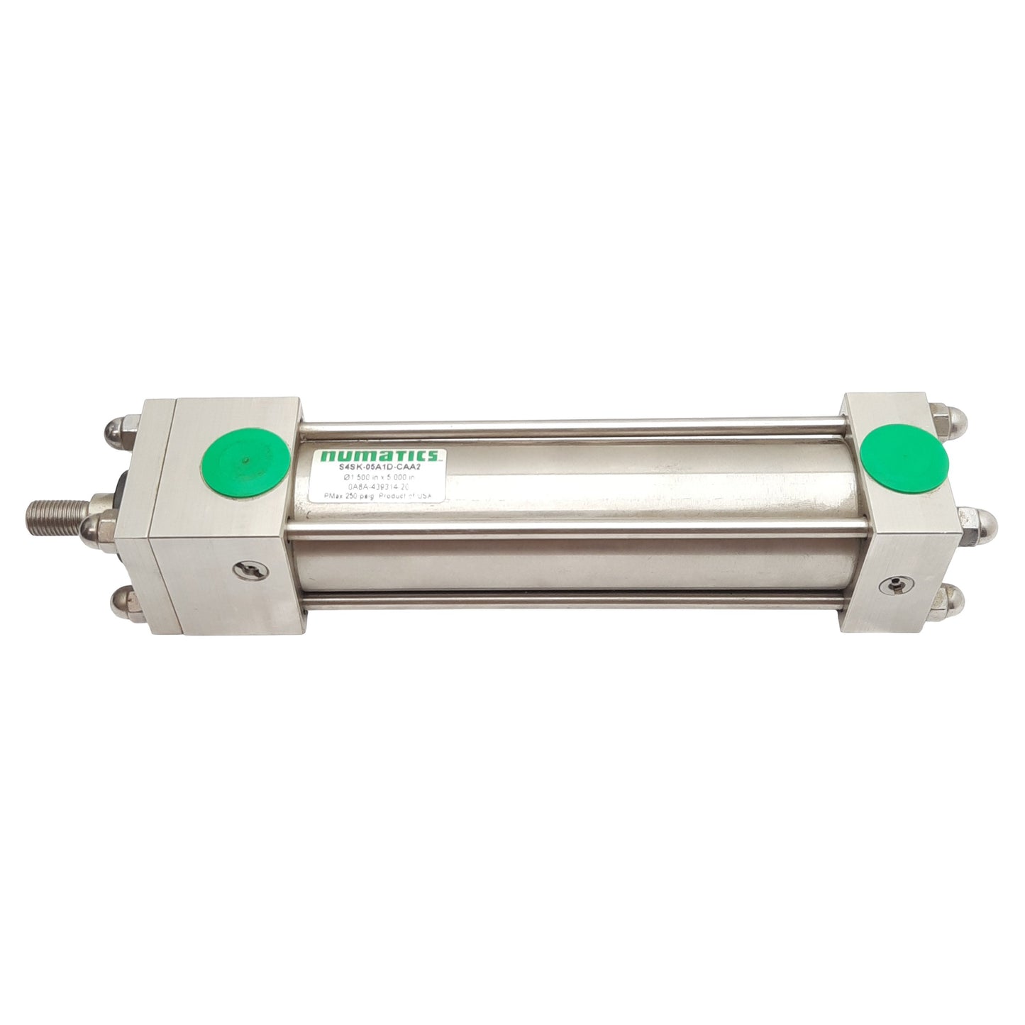 Used Numatics S4SK-05A1D-CAA2 Pneumatic Cylinder, ø1.5in Bore, 5in Stroke, 3/8in NPT