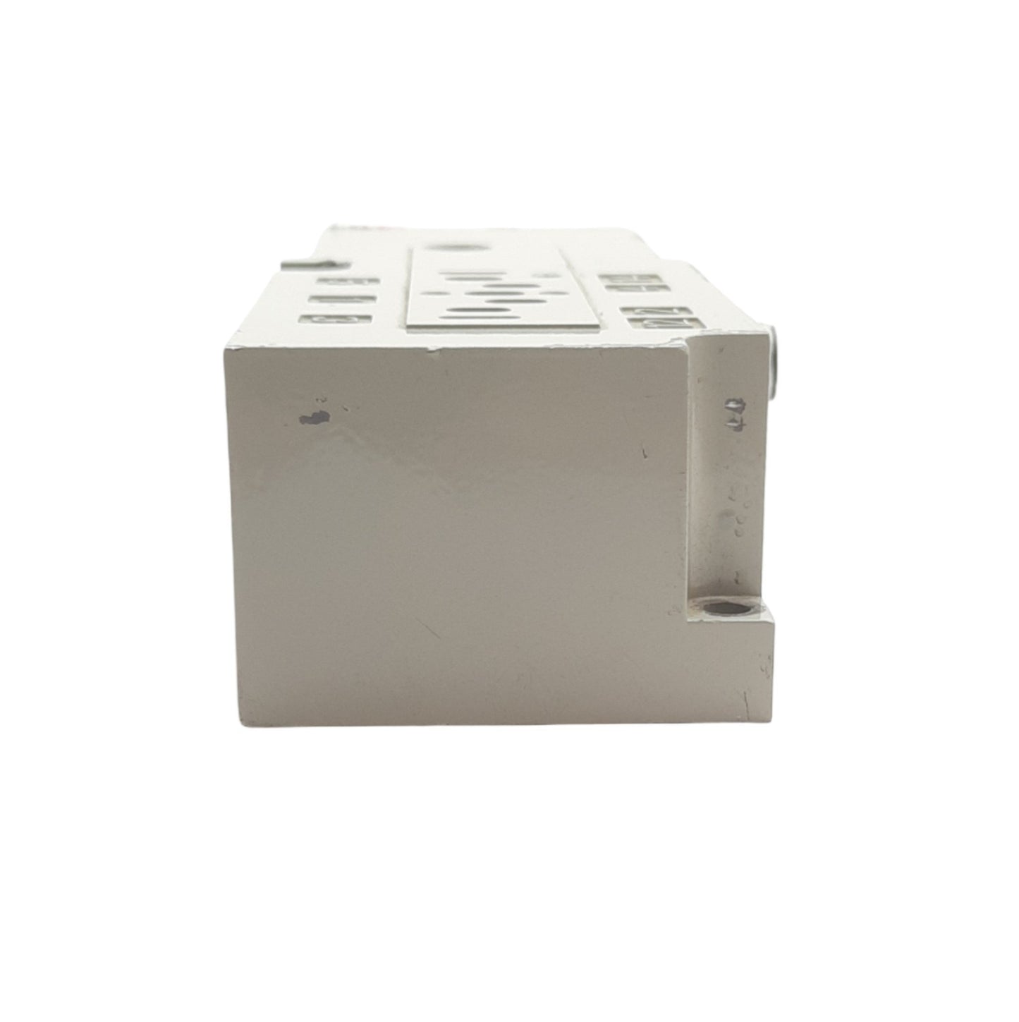 Used Asco Numatics 8502AA3A2M56Y20 Valve Base, 1/4 NPTF Port, 18mm Valve, 4 pin M12