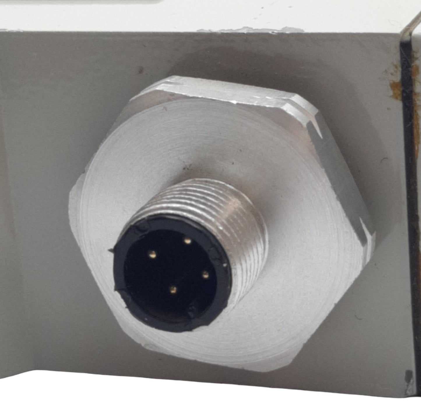 Used Asco Numatics 8502AA3A2M56Y20 Valve Base, 1/4 NPTF Port, 18mm Valve, 4 pin M12