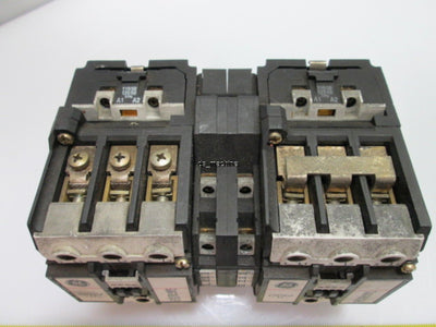 Used General Electric CR7CJ Dual Contactors, 40HP 460V 3PH, 120V Coil