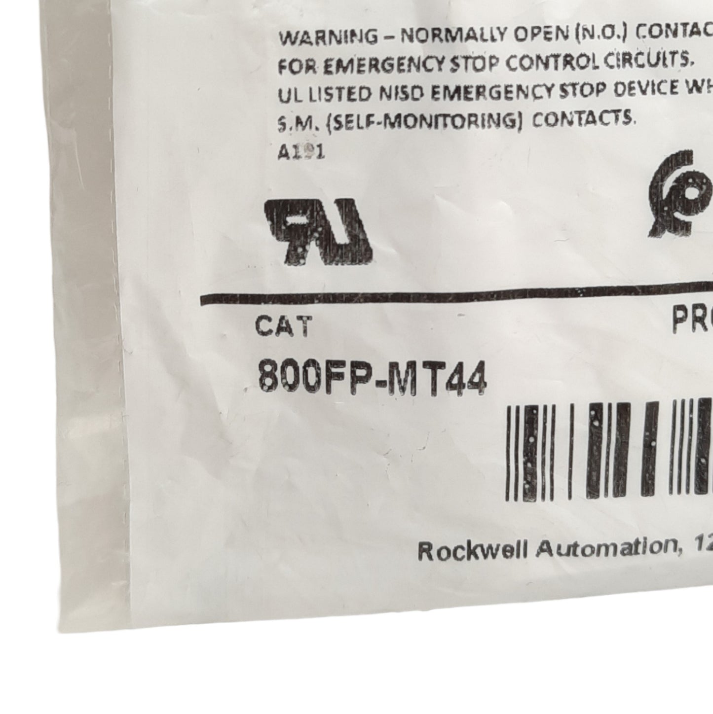New Allen Bradley 800FP-MT44 E-Stop Operator, 22mm PB, 40mm Mushroom, Twist Release