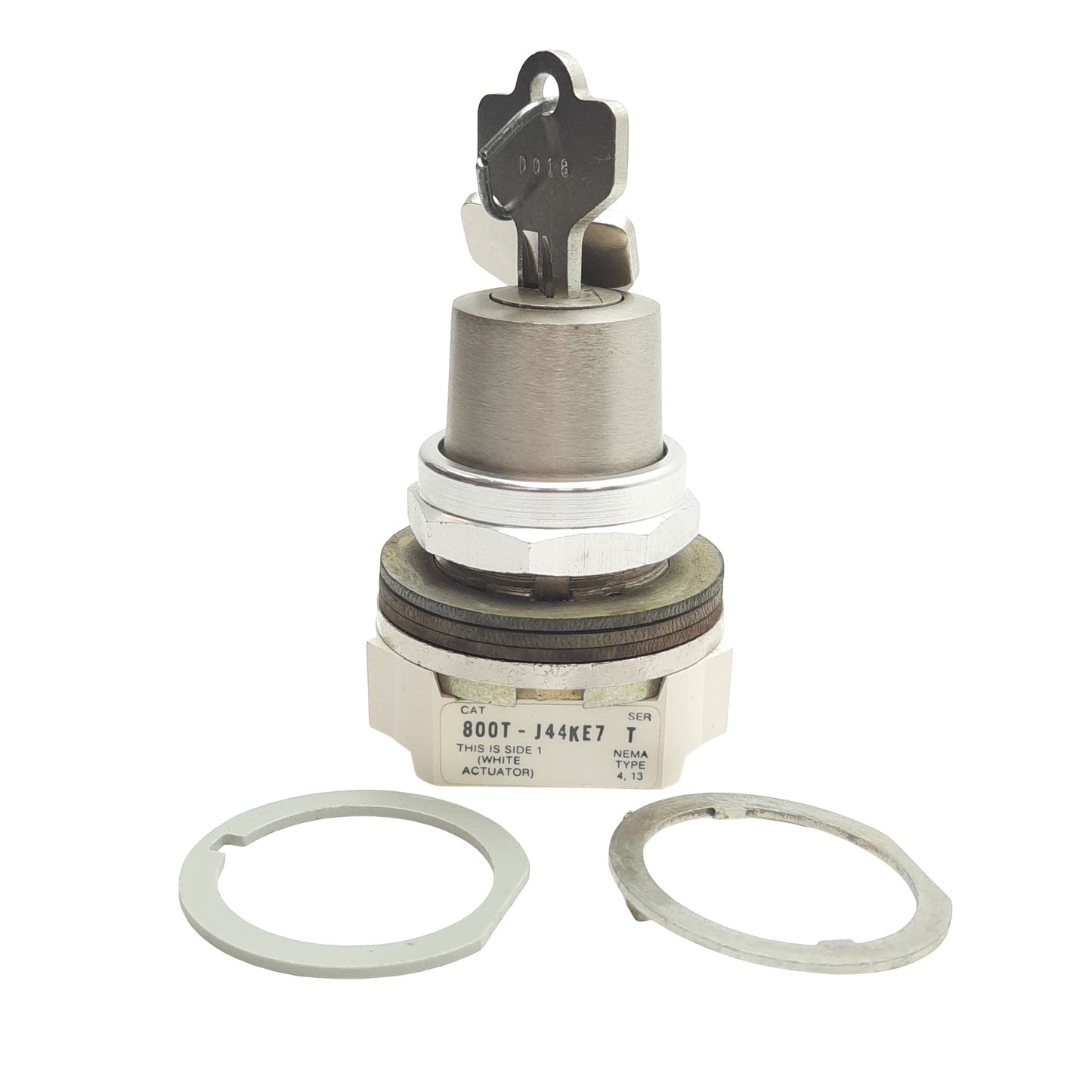 New Allen Bradley 800T-J44KE7 Keyed Selector Switch, 33mm, 3-Position, Maintained
