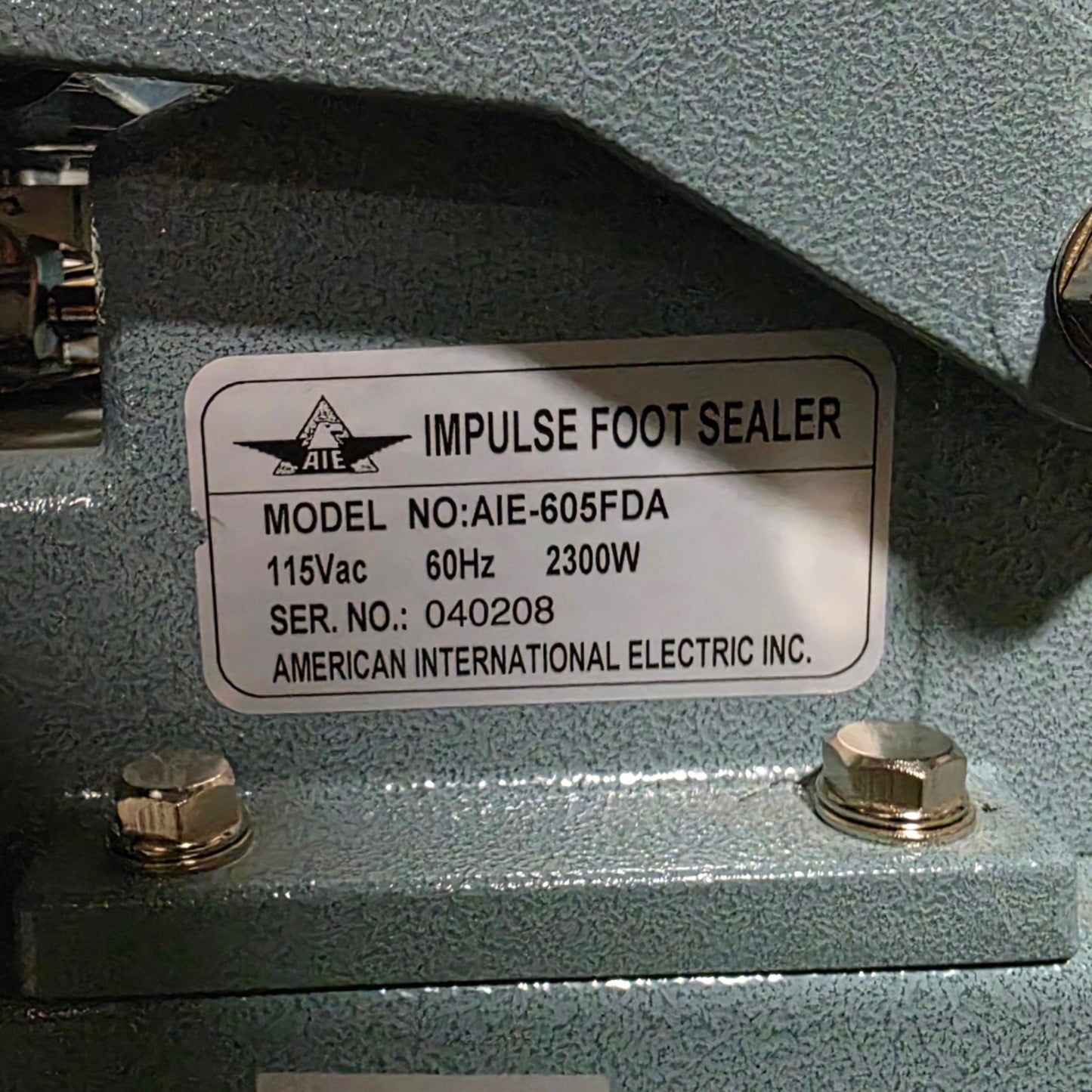 Used American International Electric AIE-605FDA Semi Automatic Impulse Sealer 24"