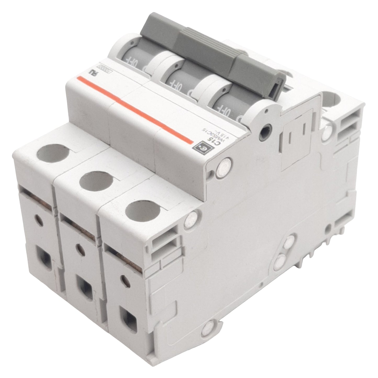 Used Cutler-Hammer WMS3C15 Circuit Breaker, 3-Pole, 15A 240/415VAC, DIN Rail