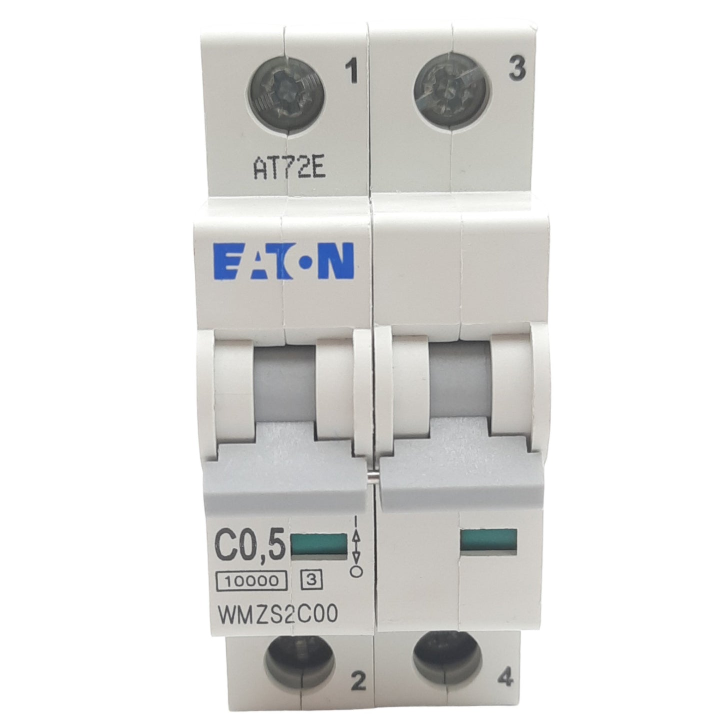 New Eaton WMZS2C00 Miniature Circuit Breaker, 277/480 VAC, 2-Pole, 0.5 Amp