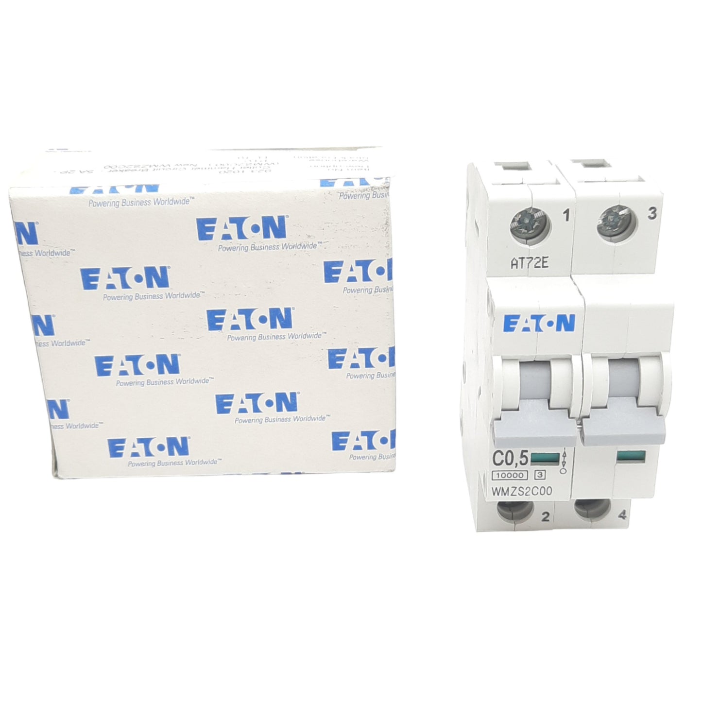 New Eaton WMZS2C00 Miniature Circuit Breaker, 277/480 VAC, 2-Pole, 0.5 Amp