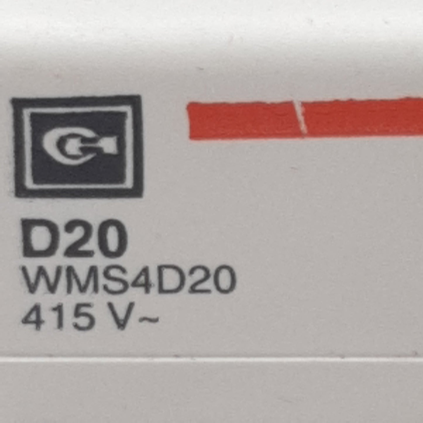 Used Cutler-Hammer WMS4D20 Circuit Breaker, 4-Pole, 20A 240/415VAC, DIN Rail