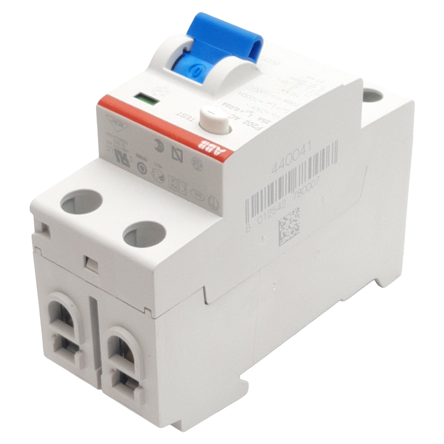 New ABB F202 AC-25/0.03 Residual Current Circuit Breaker, 2-Pole 30mA 25A 170-254VAC