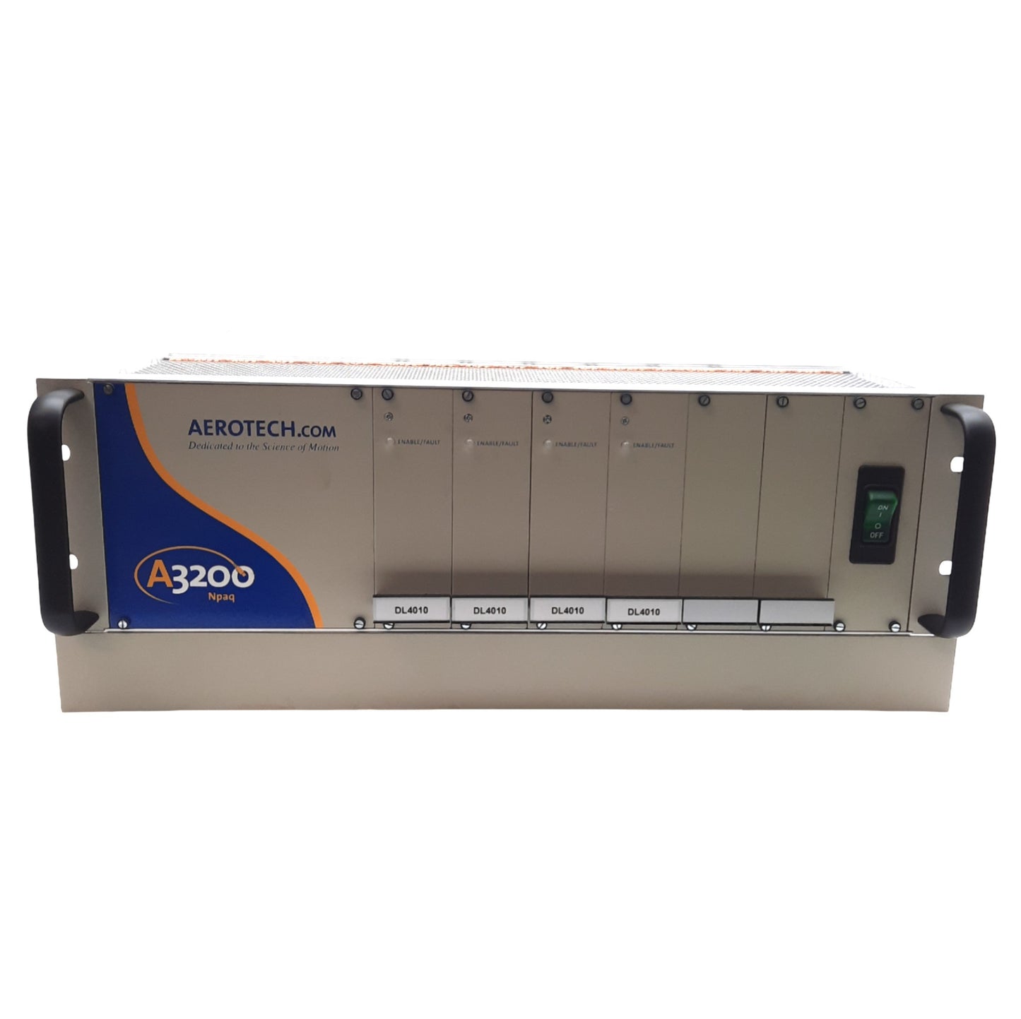 Used Aerotech A3200 Npaq-B-20B-30B 6-Axis Controller 3U Rack Mount w/4x Drives 230VAC