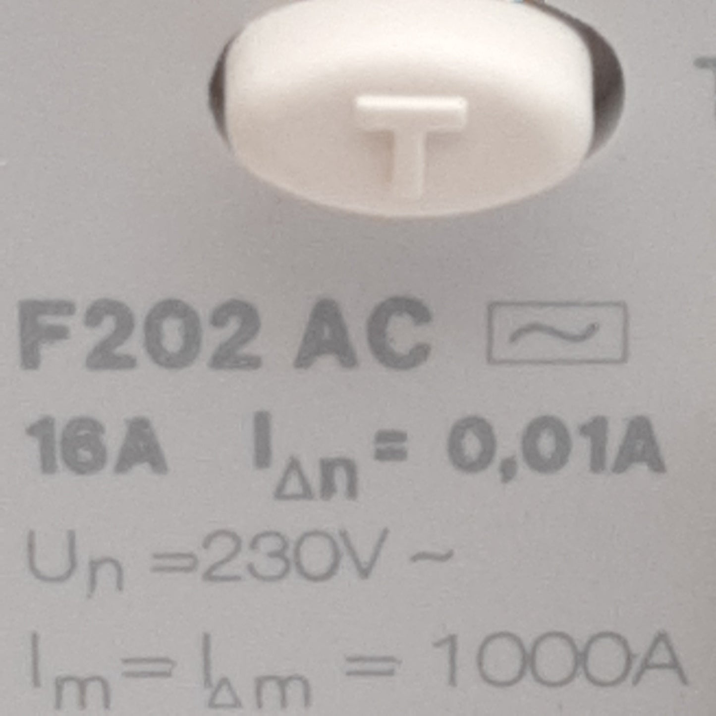 New ABB F202 AC-16/0.01 Residual Current Circuit Breaker 2-Pole, 10mA 16A 110-254VAC