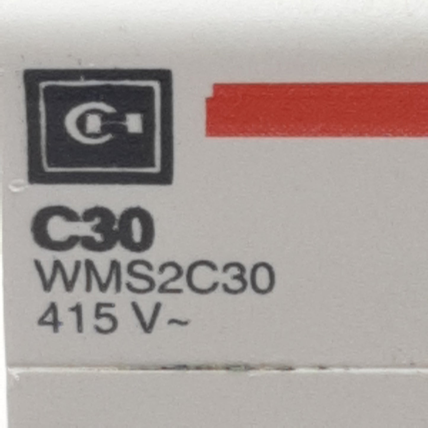 Used Cutler-Hammer WMS2C30 Circuit Breaker, 2-Pole, 30A 240/415VAC, DIN Rail