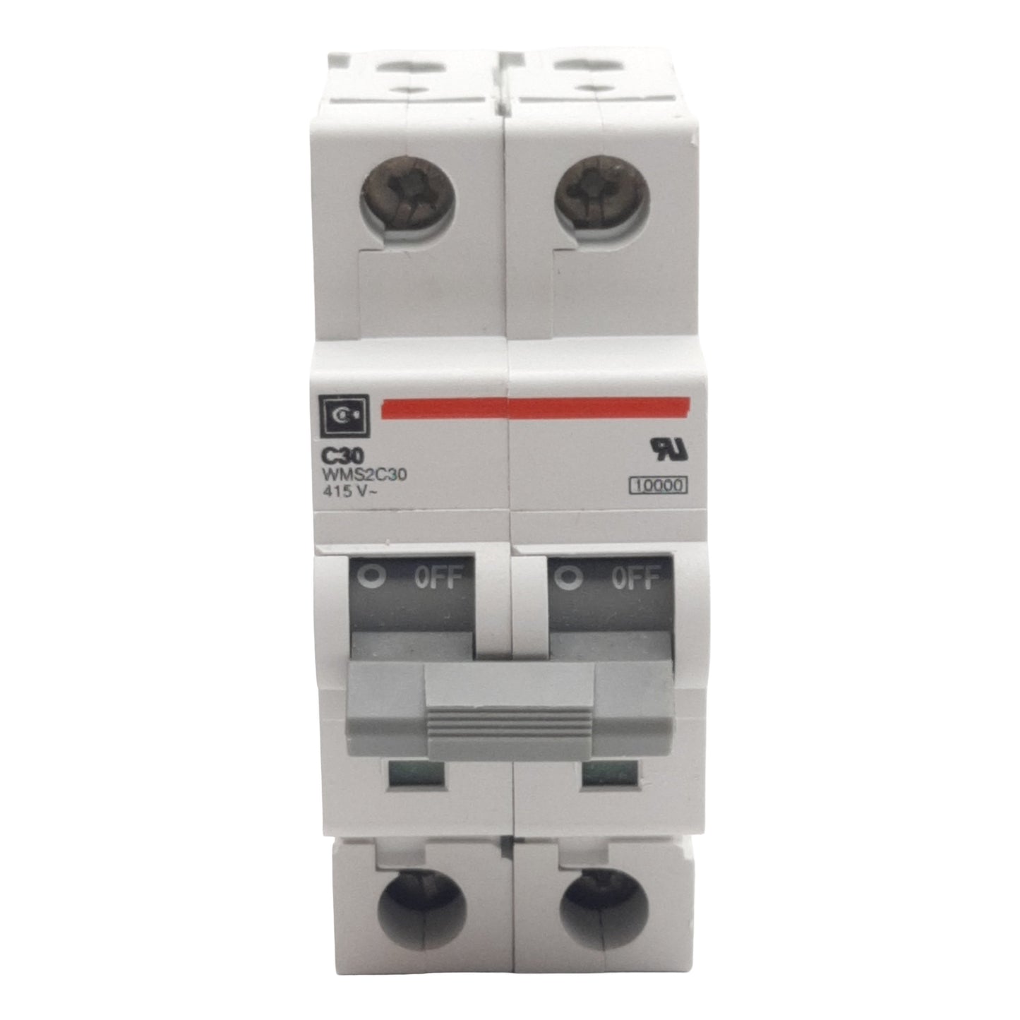 Used Cutler-Hammer WMS2C30 Circuit Breaker, 2-Pole, 30A 240/415VAC, DIN Rail