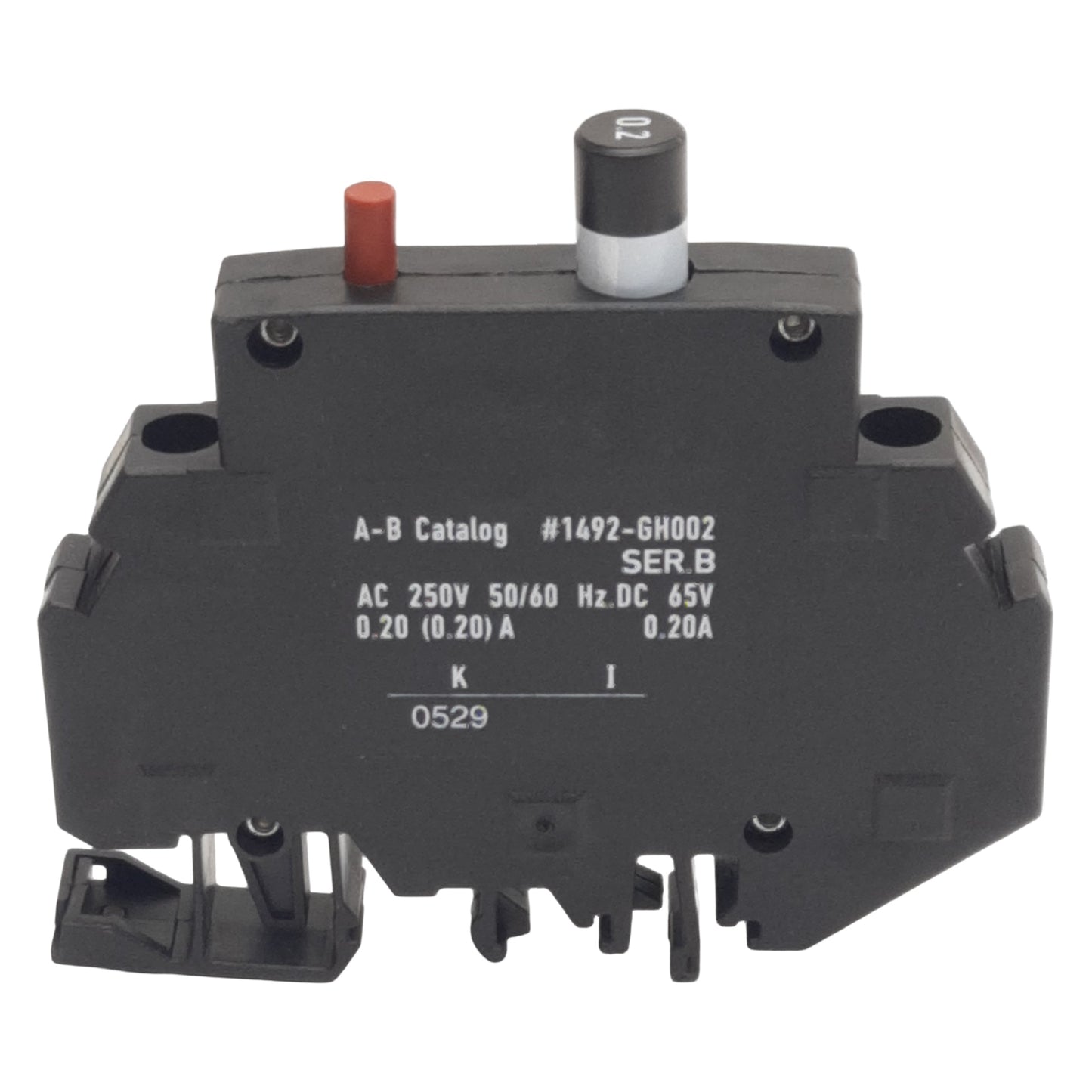 New Allen Bradley 1492-GH002 Miniature Circuit Breaker, 1-Pole, 0.2A 65VDC/250VAC