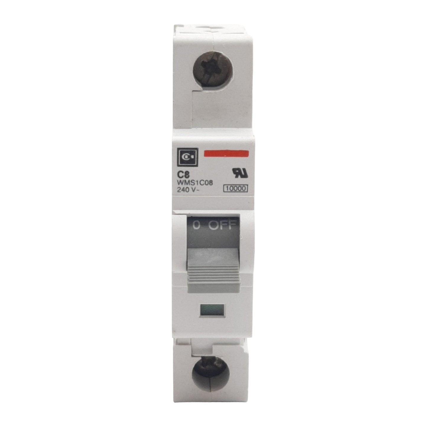 Used Cutler-Hammer WMS1C08 Circuit Breaker, 1-Pole, 8A 240/415VAC, DIN Rail
