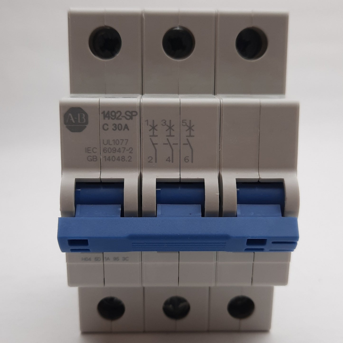 New Allen Bradley 1492-SPM3C300 Circuit Breaker, 480Y/277VAC, 3 A, 3 Pole, DIN Rail