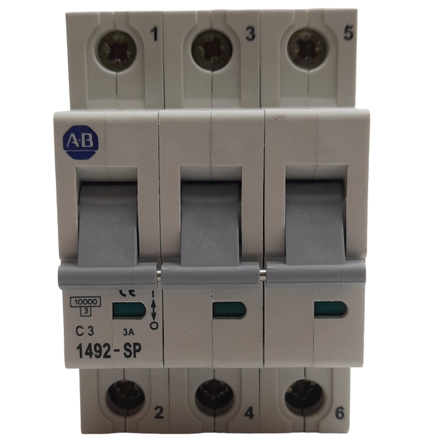 New Allen Bradley 1492-SP3C030 Circuit Breaker, 415 VAC, 3A, 3 Pole, DIN Rail