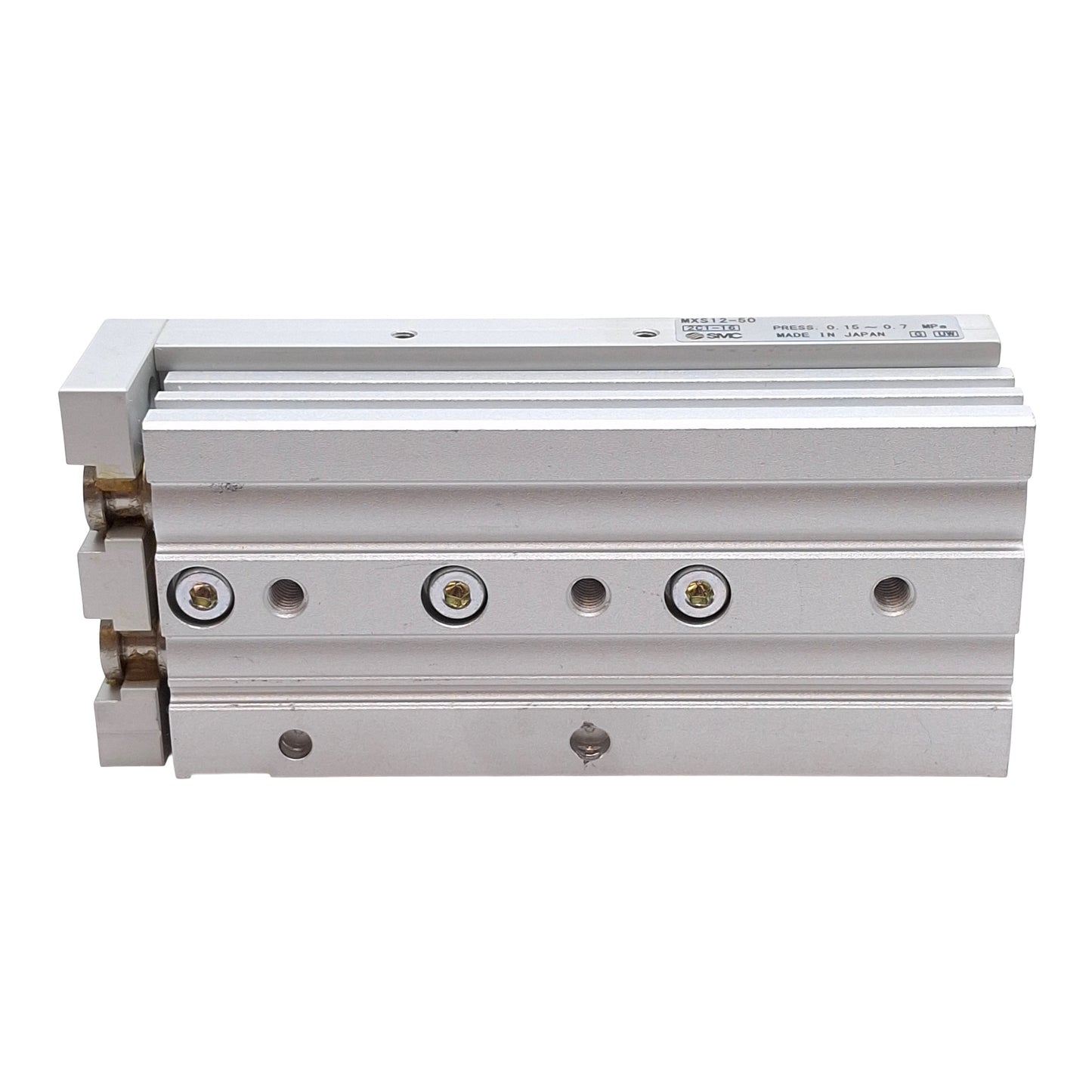 Used SMC MXS12-50 Pneumatic Slide Table, ø12mm Bore, 50mm Stroke, 0.7MPa, M5x0.8