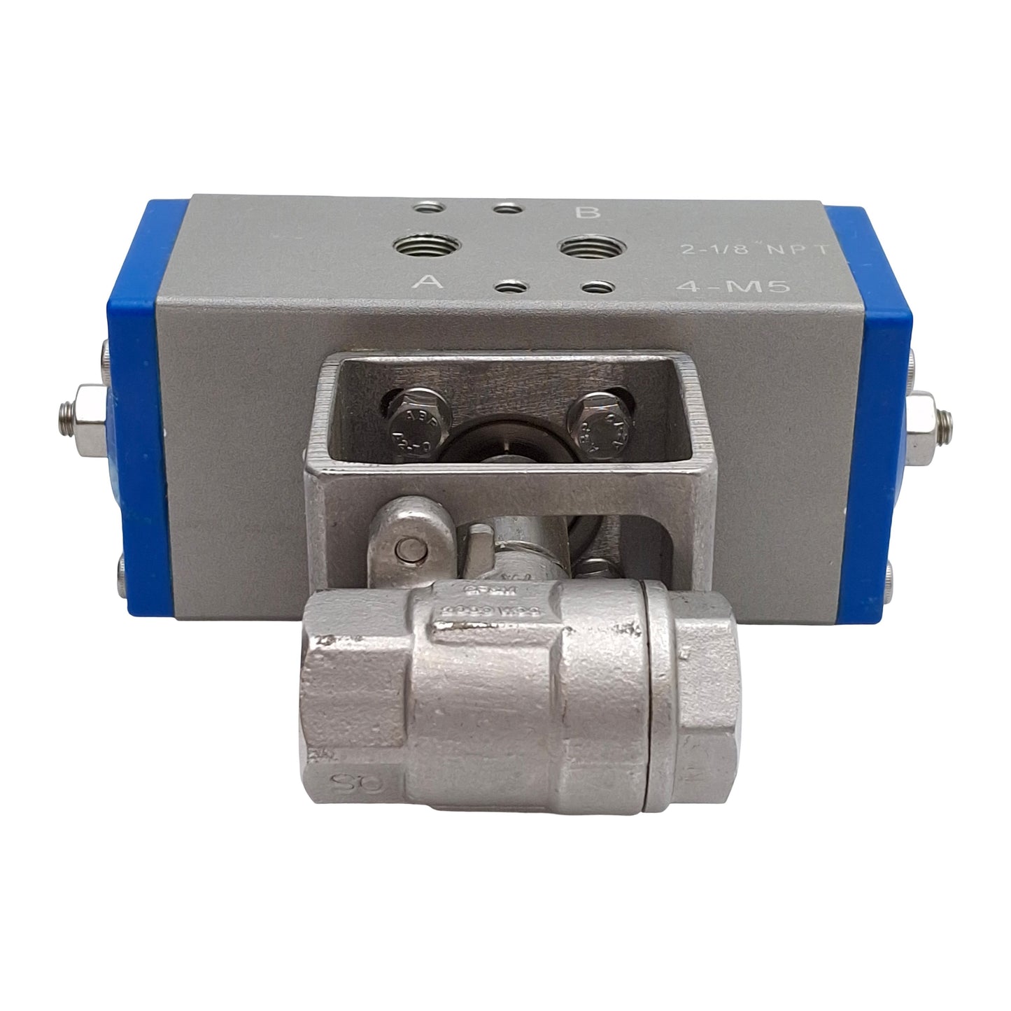 Used UCI PD-S2S-2 Pneumatic Ball Valve Actuator, Double Acting, 80-120PSI, 1/4in NPT