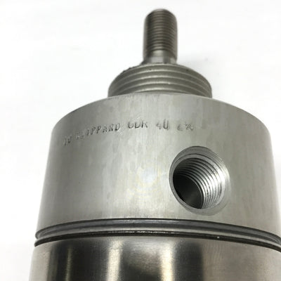 Used Clippard UDR-40-2 3/4 SS Pneumatic Cylinder Ø2.5" Bore, 2.75" Stroke, 1/4" NPT