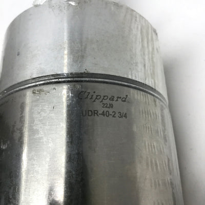 New Clippard UDR-40-2 3/4 SS Pneumatic Cylinder Ø2.5" Bore, 2.75" Stroke, 1/4" NPT