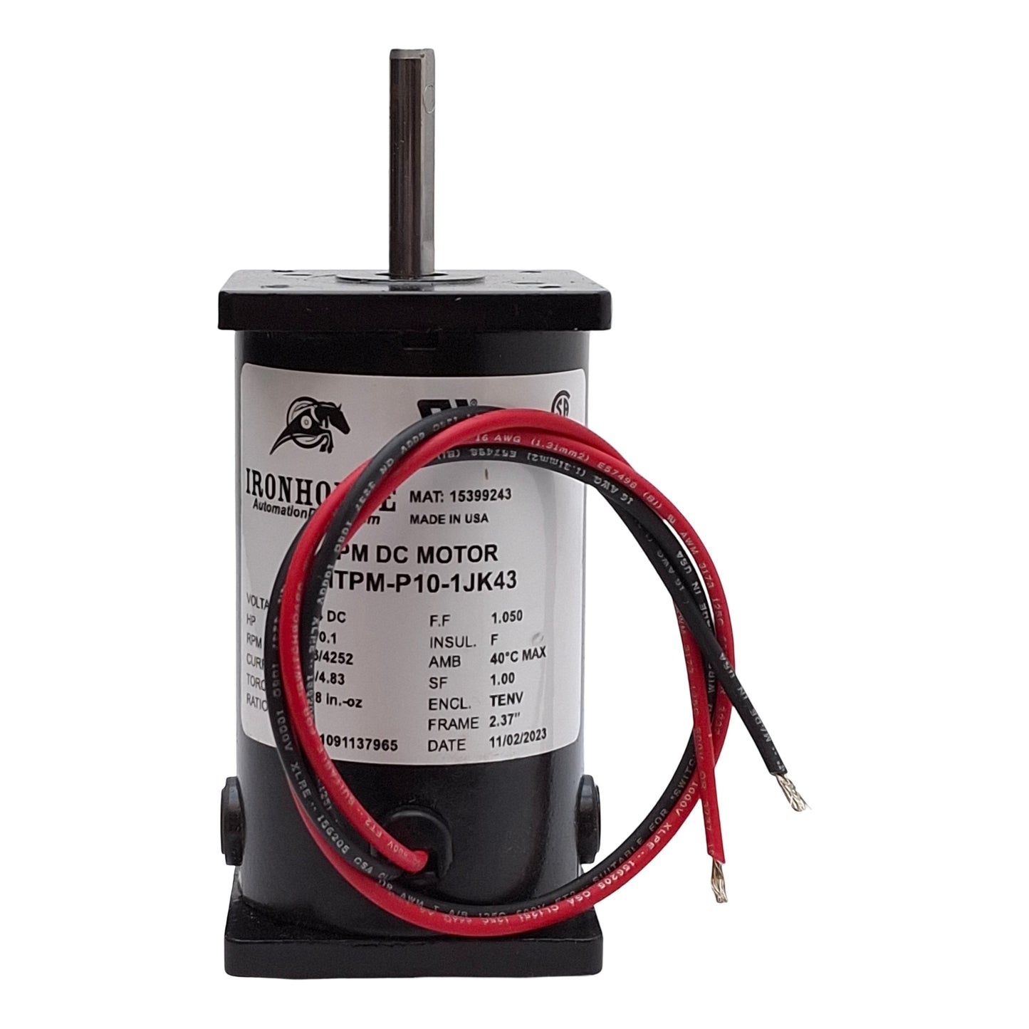 Used Automation Direct MTPM-P10-1JK43 DC Motor, 12/24VDC, 0.05/0.1HP, 1746/4252RPM
